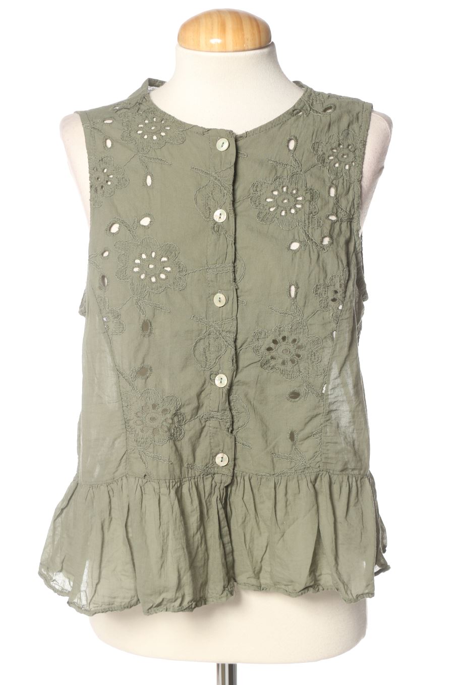 Aufwändiges Top von Made in italy Größe M, Farbe Grün, für