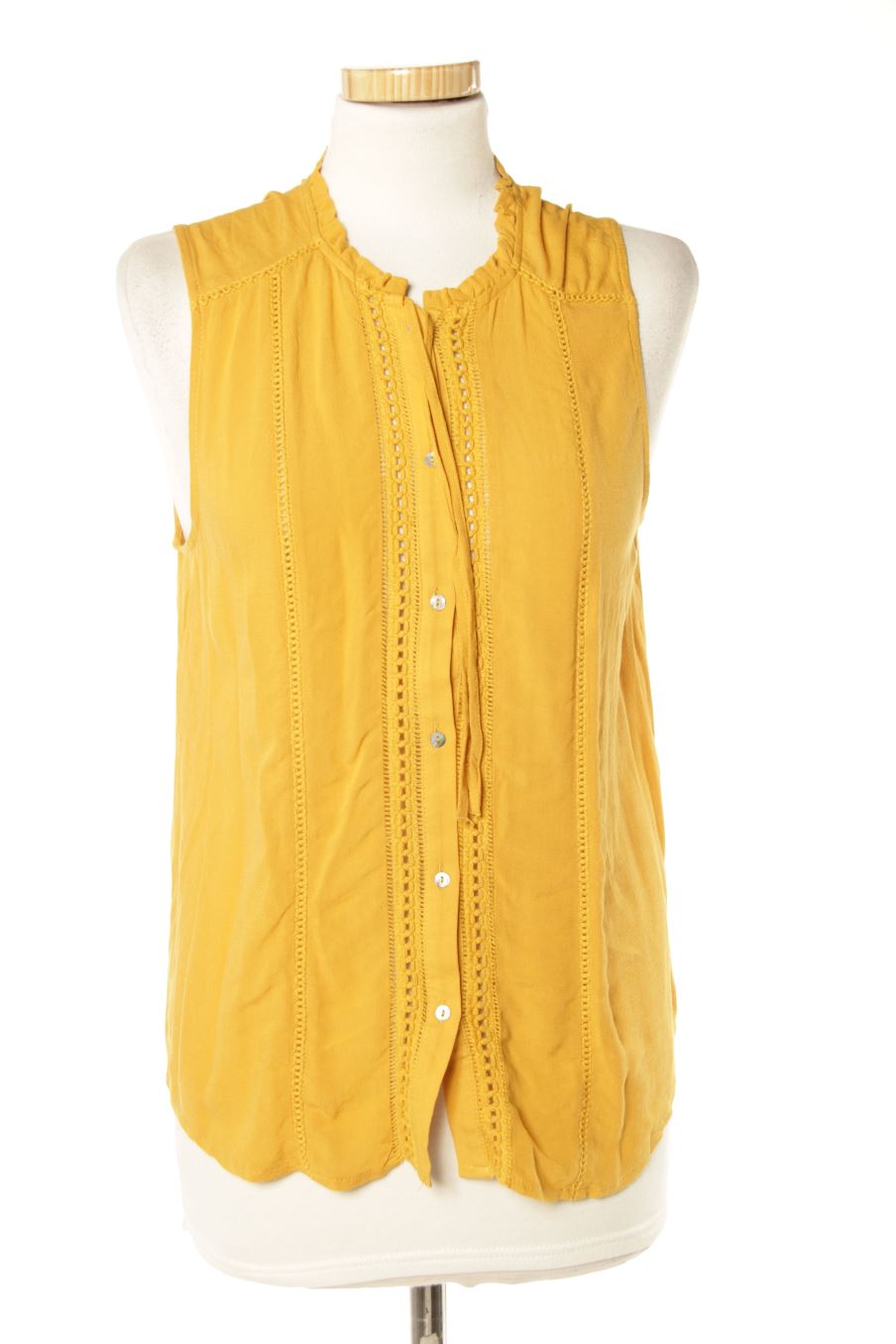 Camisa sin mangas de H&M de la talla 40, de color mostaza