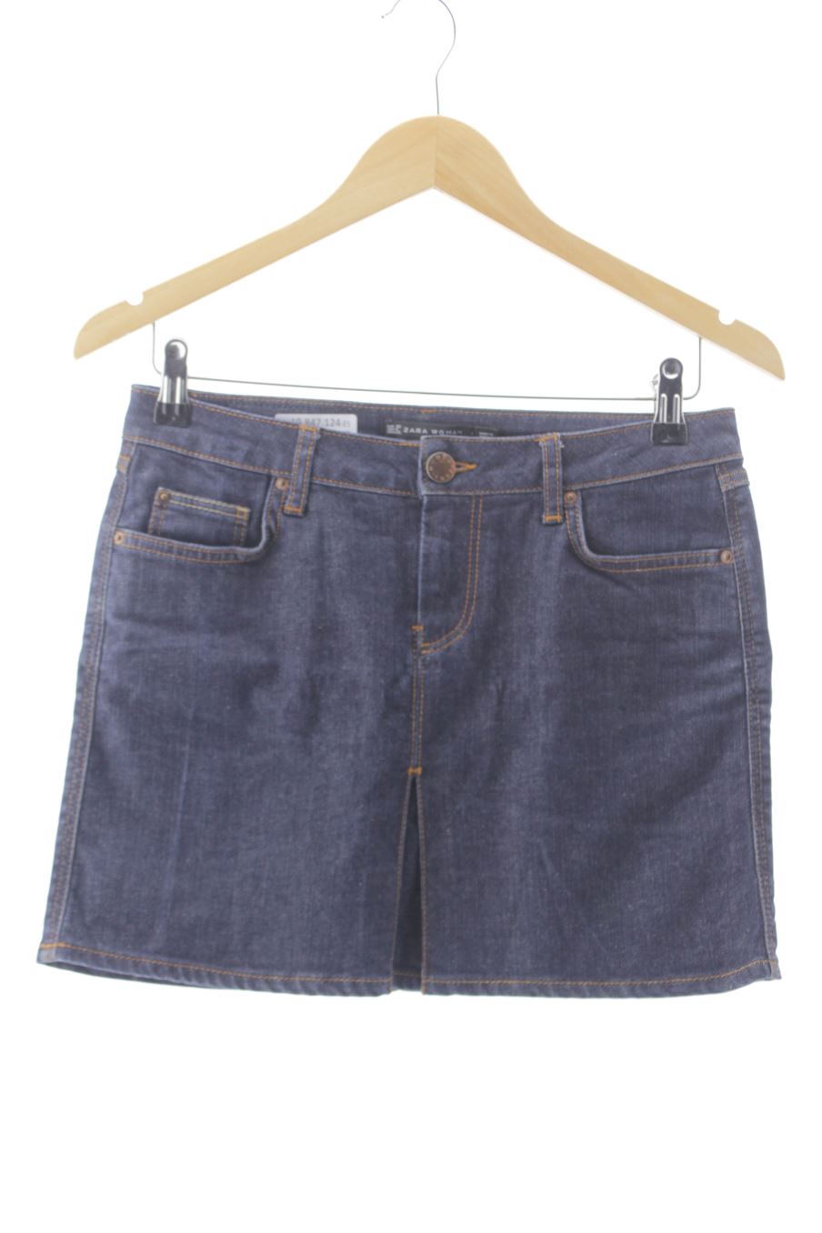 Falda de Zara de la talla 36, de color azul de ropa vaquera