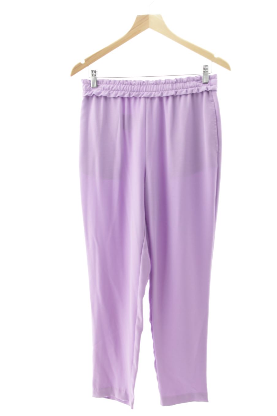 Pantaloni casual de Zara de la talla S, de color viola