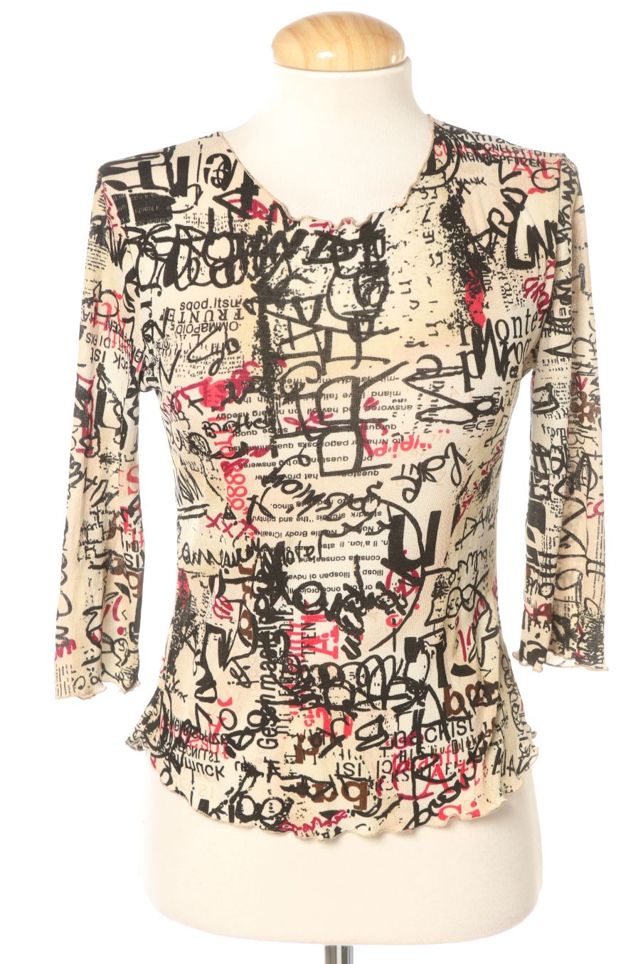 Langärmelige Bluse von Julie Guerlande Größe S, Farbe Aufdruck, für