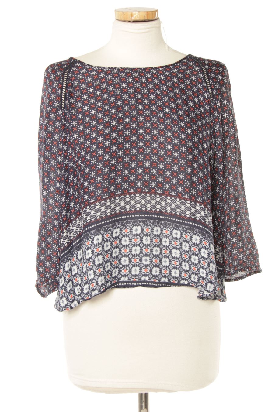 Blouse à manches longues Bershka de la taille S, de couleur imprimés