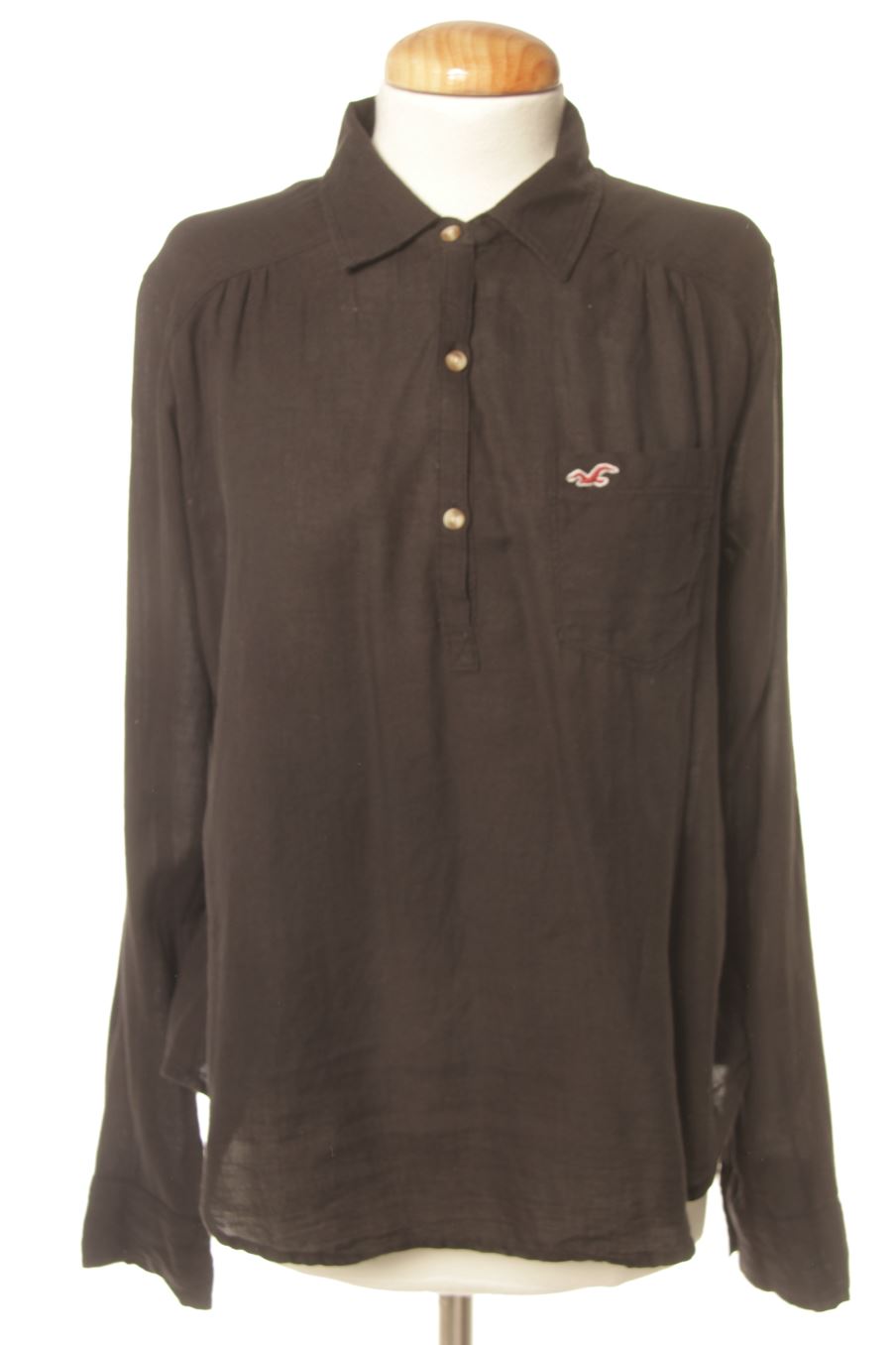 Hemd von Hollister Größe S, Farbe Schwarz, für