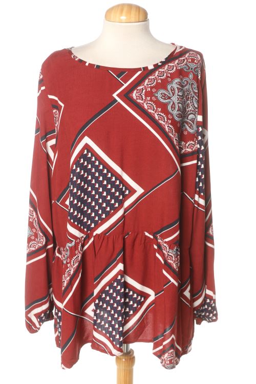 Blusa a maniche lunghe