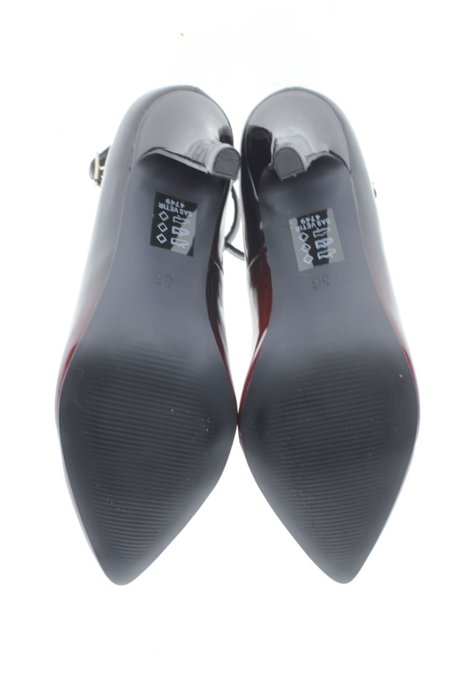 Zapatos de tacon de Gémo de la talla 36, de color burdeos de