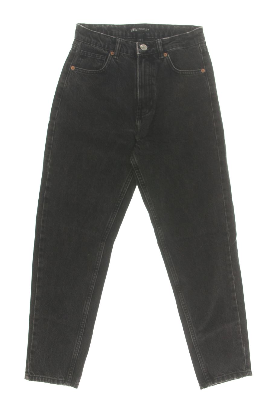 Vaqueros de Zara de la talla 36, de color negro de ropa vaquera