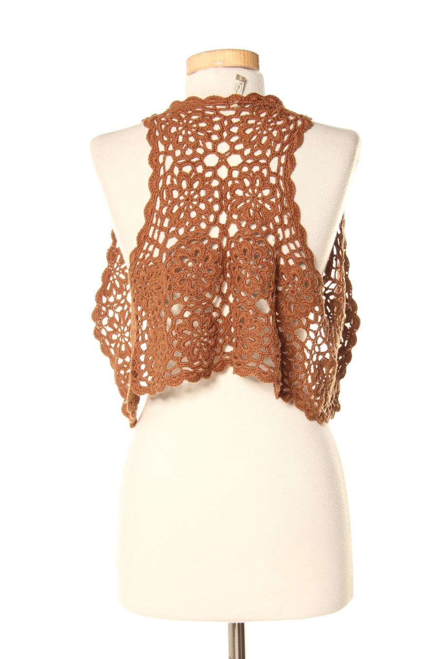 Chaleco de tela de Stradivarius de la talla S, de color marrón