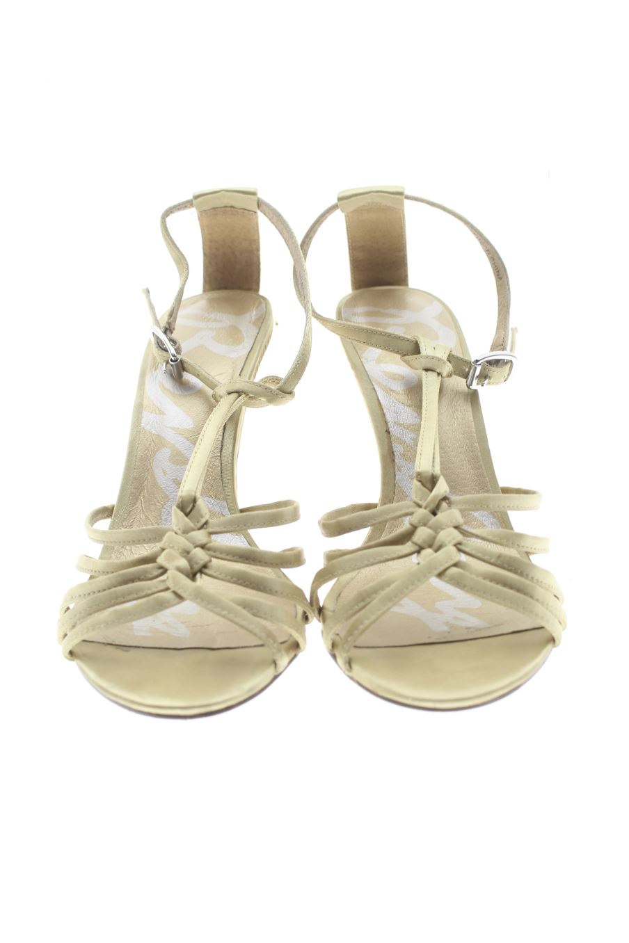 Sandalias tacon de Replay de la talla 37, de color dorado de