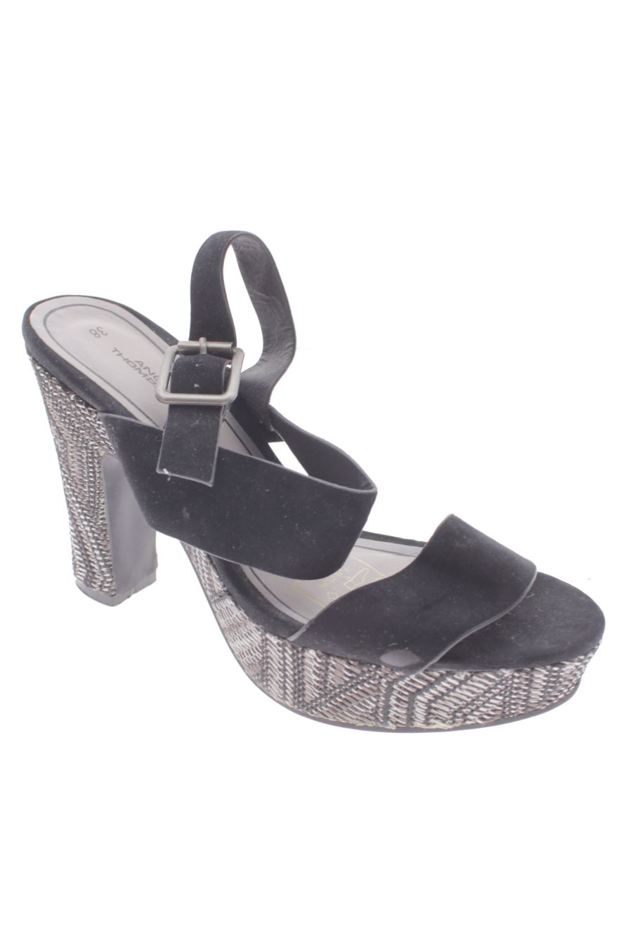 Sandalias tacon de ANGELA THOMPSON de la talla 38, de color gris de
