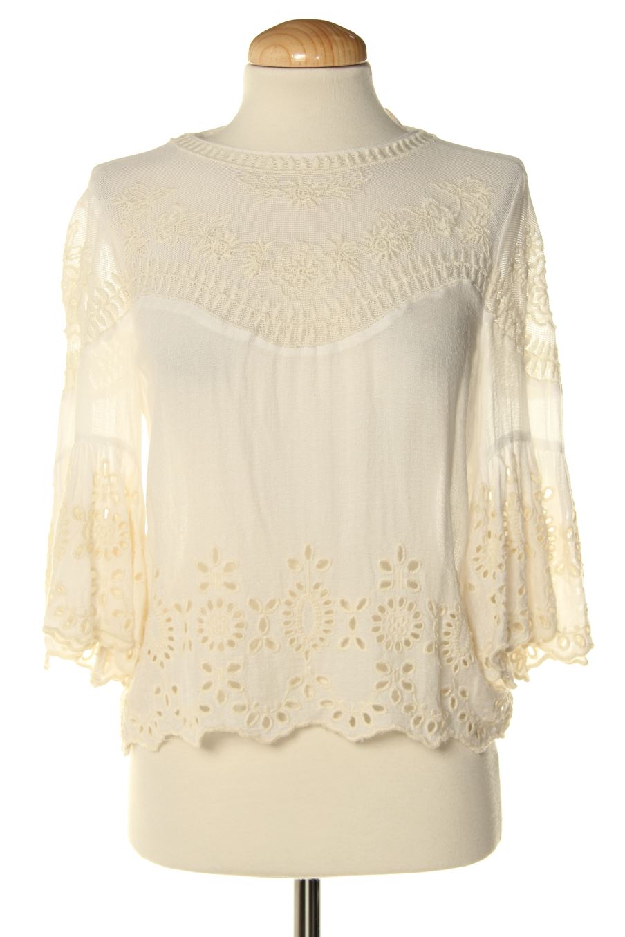 Blouse à manches longues Trafaluc de la taille S, de couleur beige