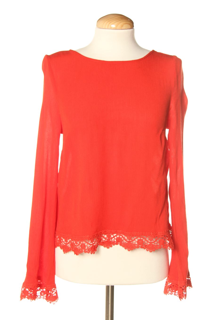 Blouse à manches longues H&M by Coachella de la taille XS, de couleur rouge
