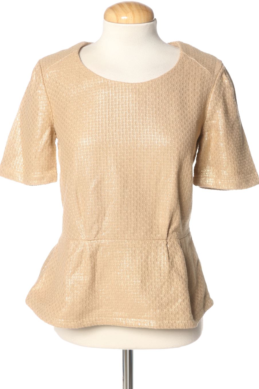 Blusa a maniche corte de Cyrillus de la talla 36, de color dorato