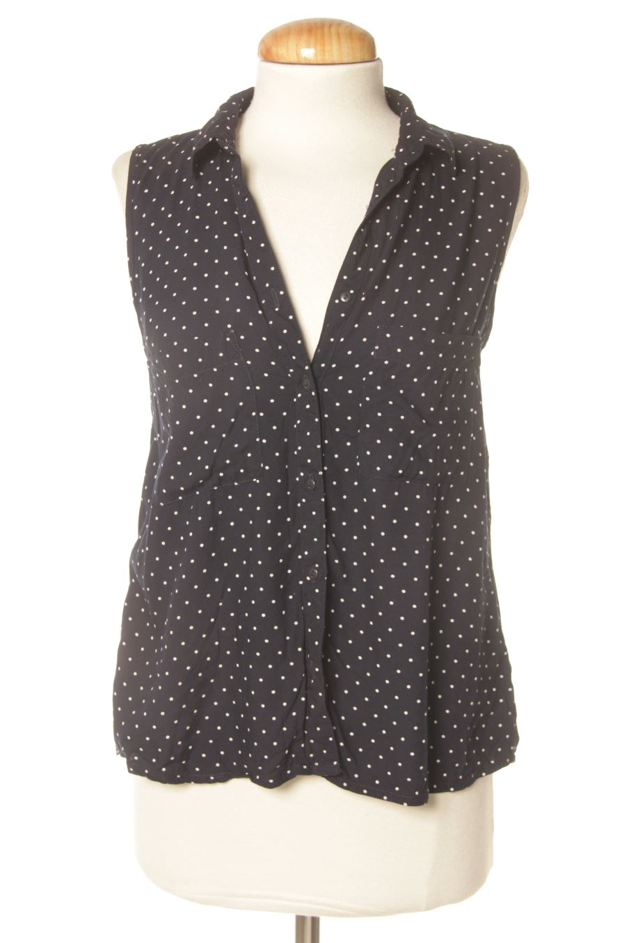 Ärmelloses Hemd von Bershka Größe S, Farbe Marineblau, für