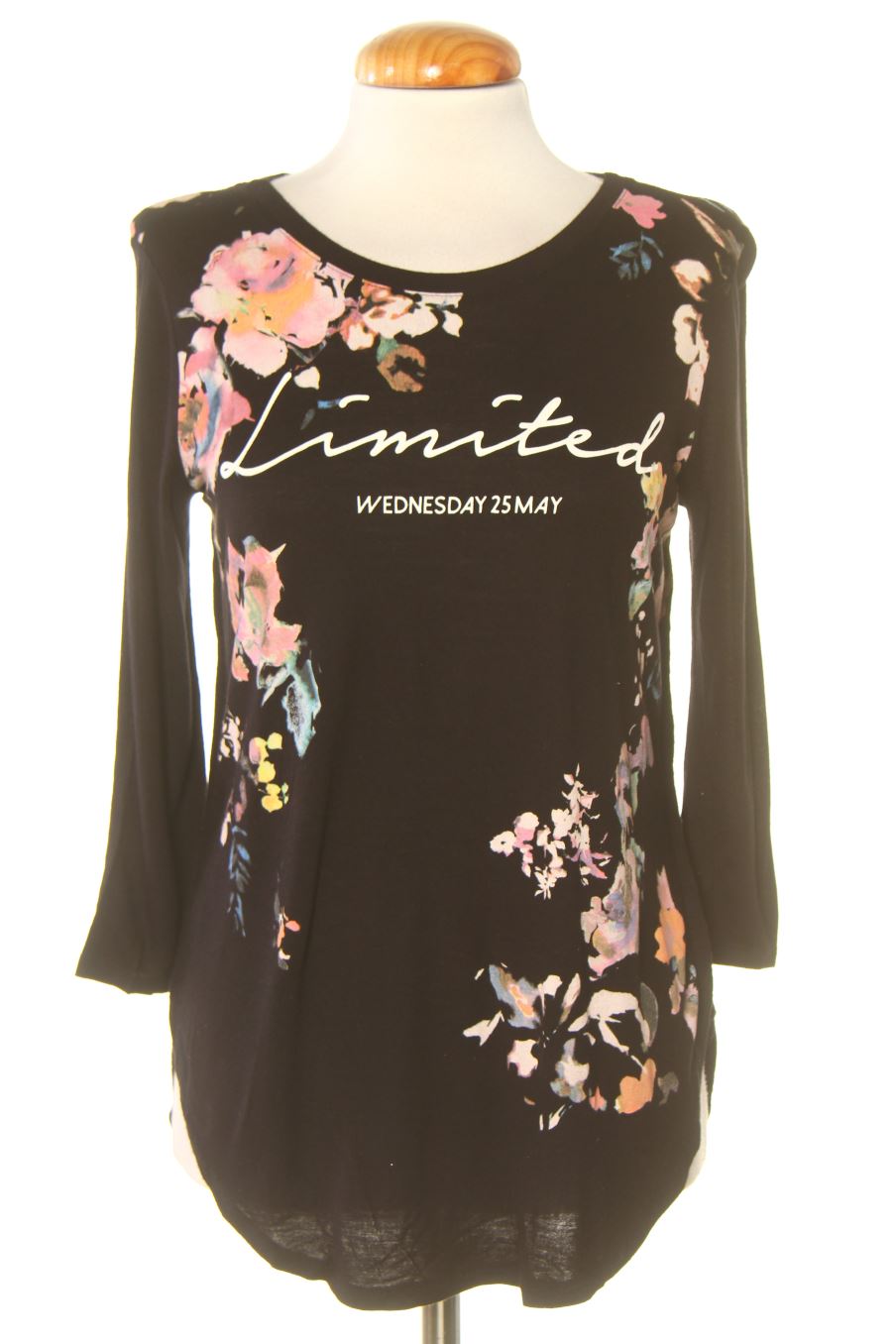 Langärmeliges T-Shirt von Bershka Größe M, Farbe Schwarz, für
