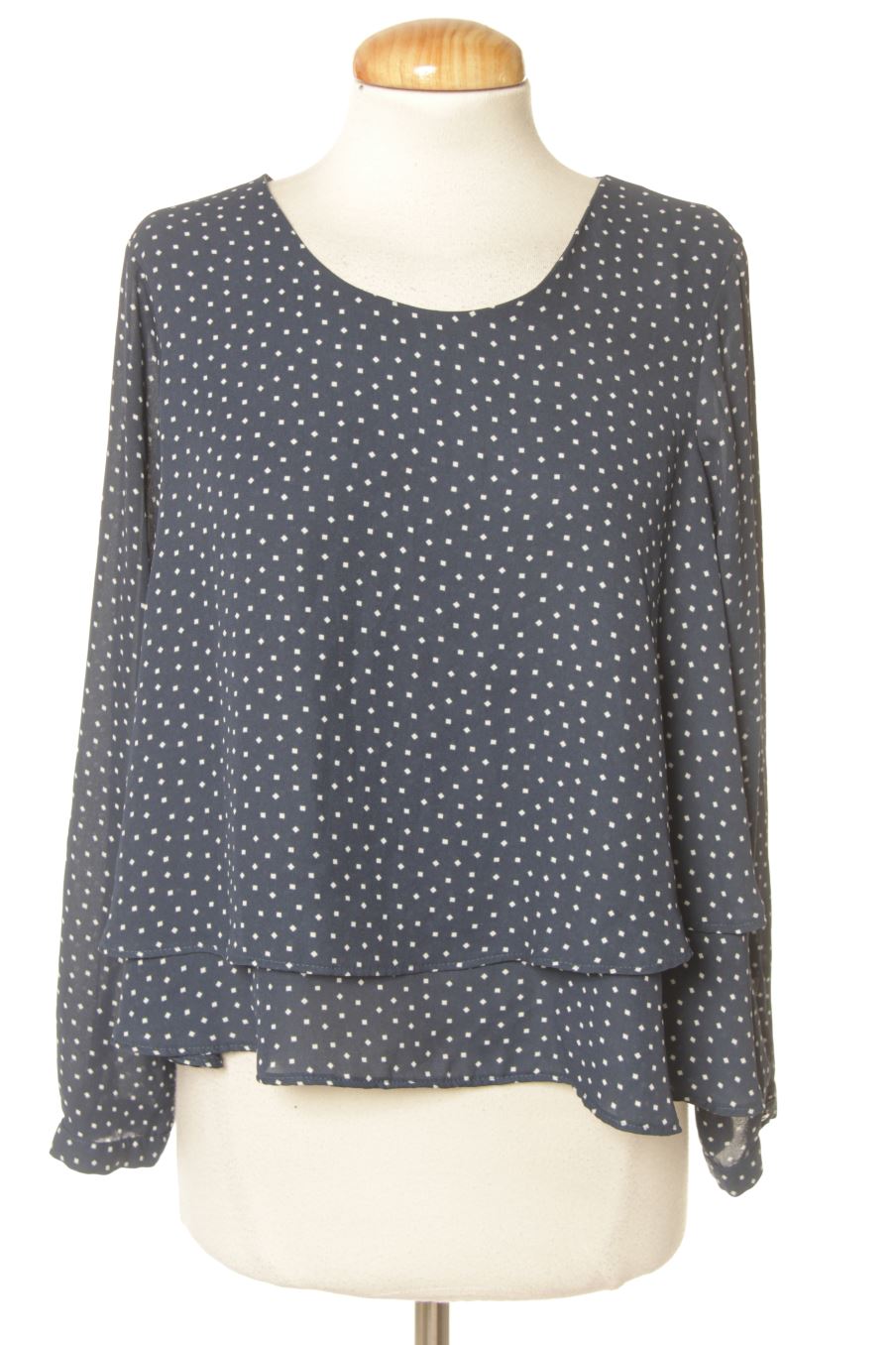 Blouse à manches longues Zara de la taille S, de couleur bleu