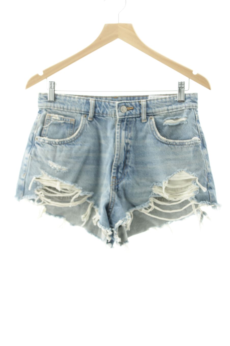 Pantaloni corti de Zara de la talla 38, de color blu