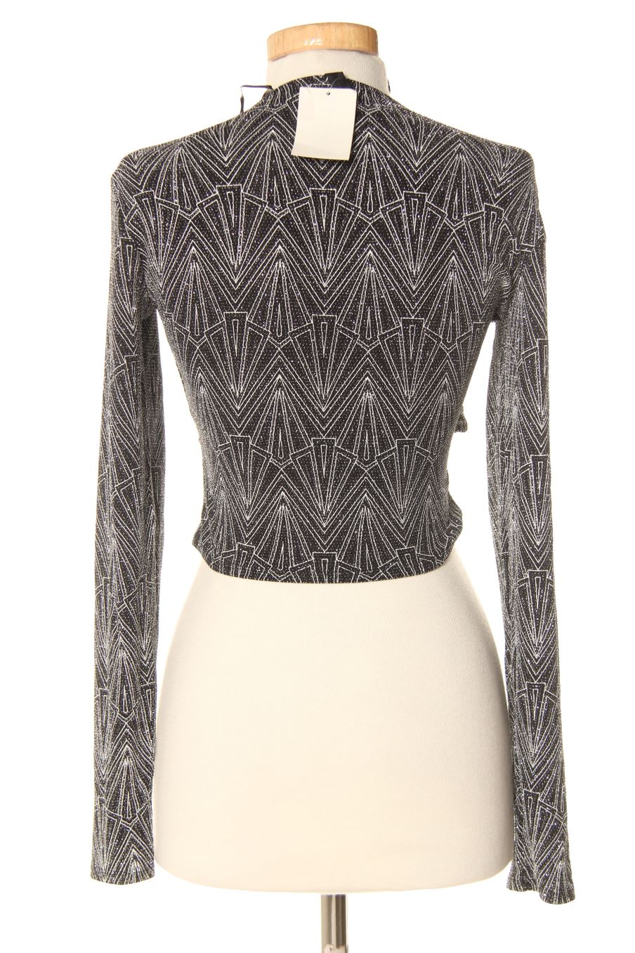 Camiseta de manga larga de H&M de la talla M, de color plateado