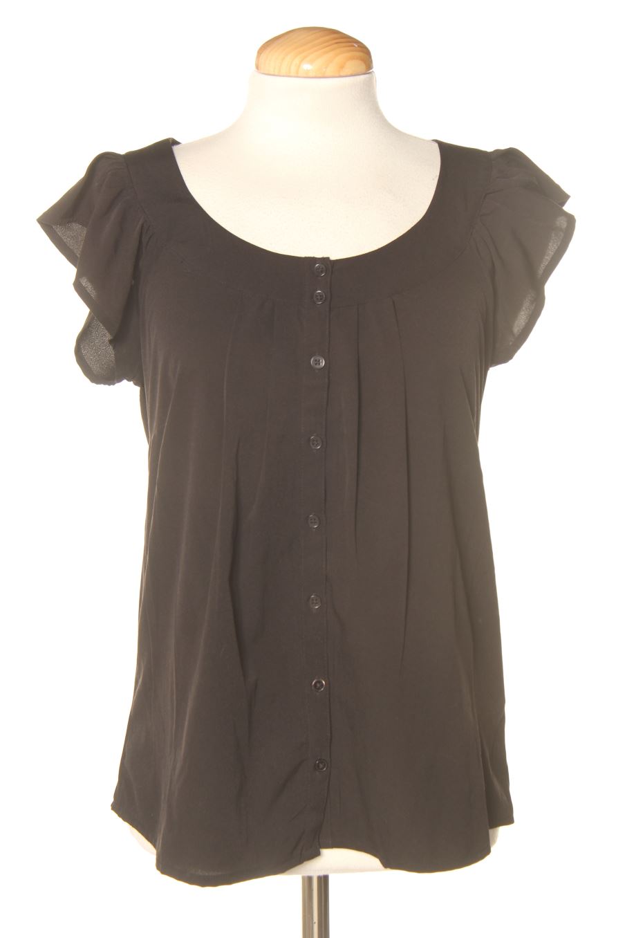 Kurzärmelige Bluse von Jacqueline De Yong Größe 36, Farbe Schwarz, für