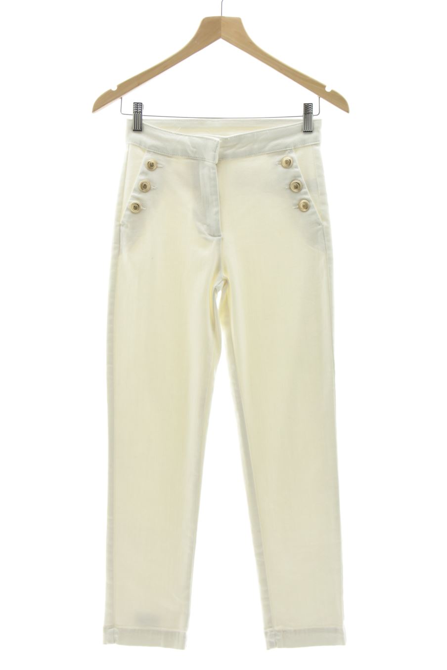 Jeans Calzedonia de la taille XS, de couleur blanc de denim