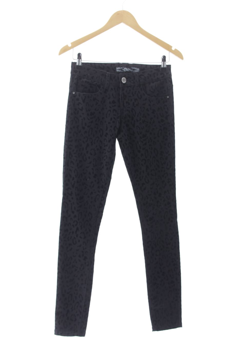 Jeans oil fashion de la taille S, de couleur noir de denim