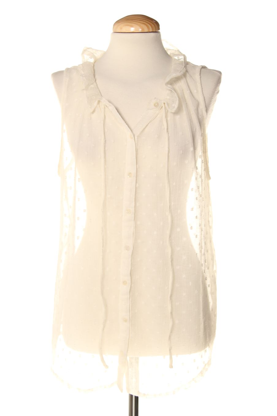 Blusa de manga corta de Mng de la talla L, de color beige