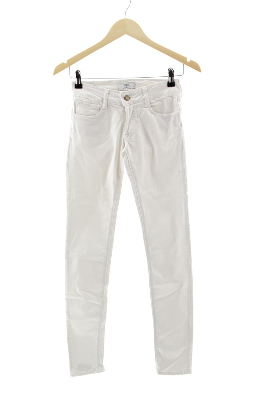 Jeans Le temps des cerises de la taille 34, de couleur blanc de denim