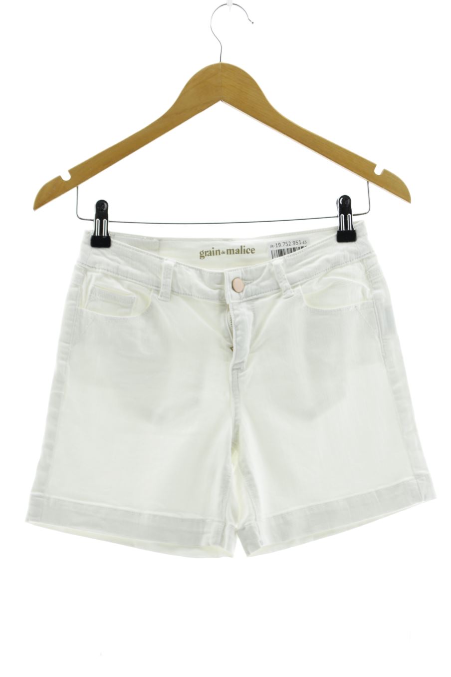 Shorts Grain de Malice de la taille 34, de couleur blanc de denim