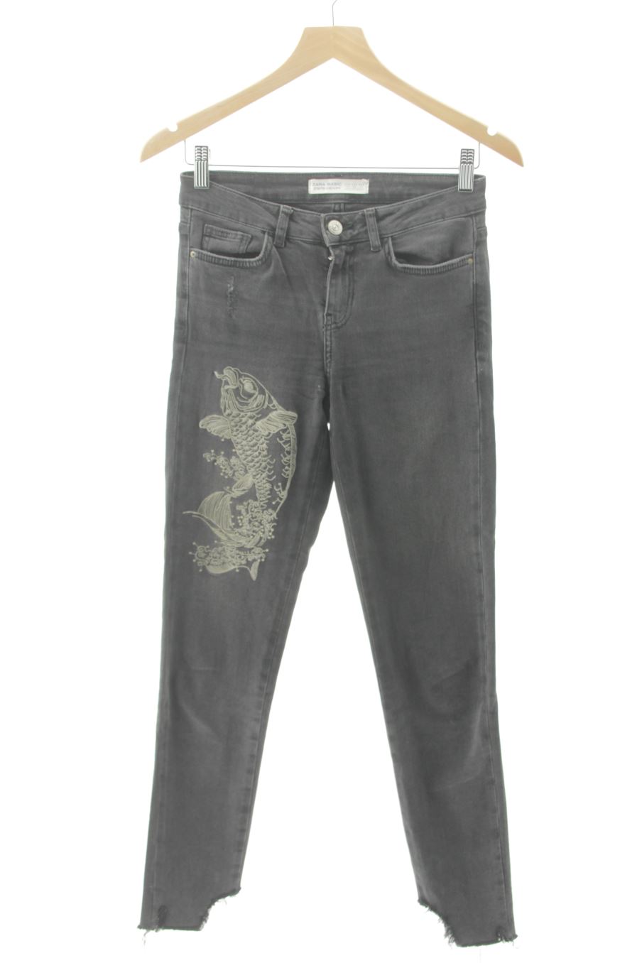 Jeans de Zara de la talla 34, de color nero