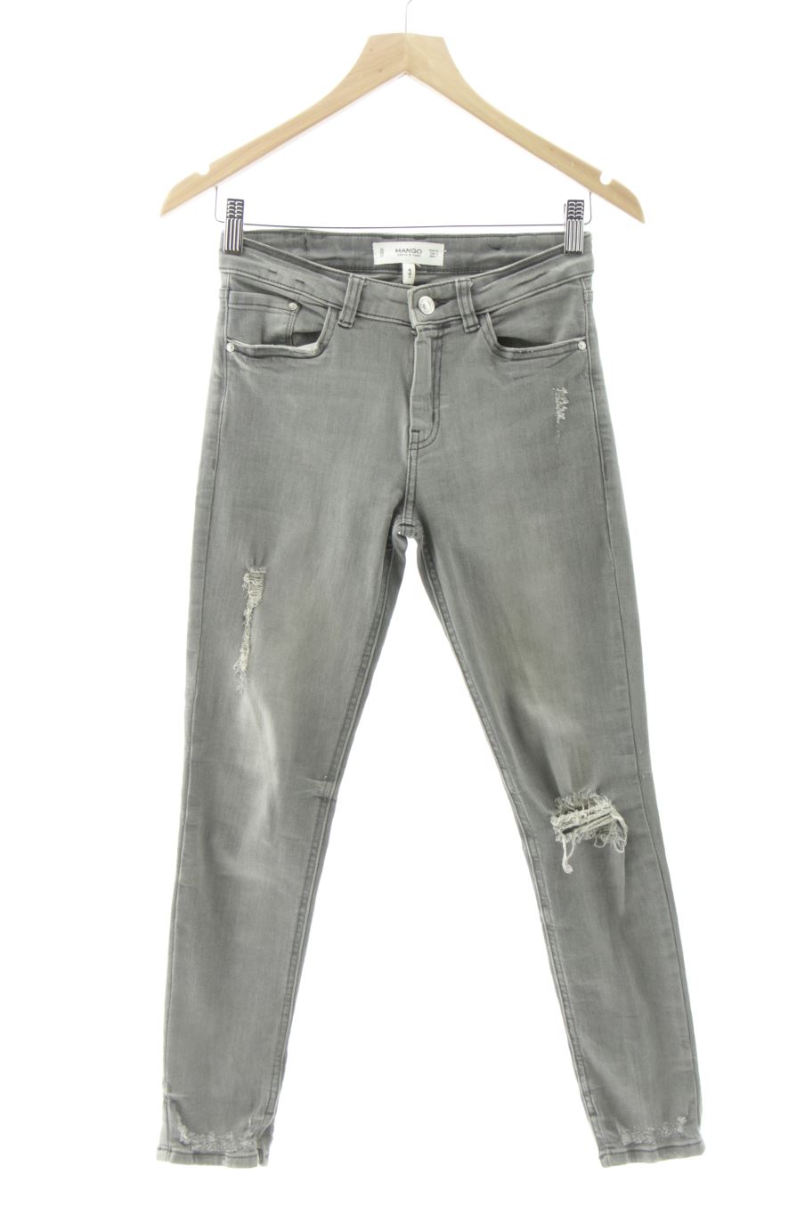 Jeans Mango de la taille 34, de couleur gris de denim