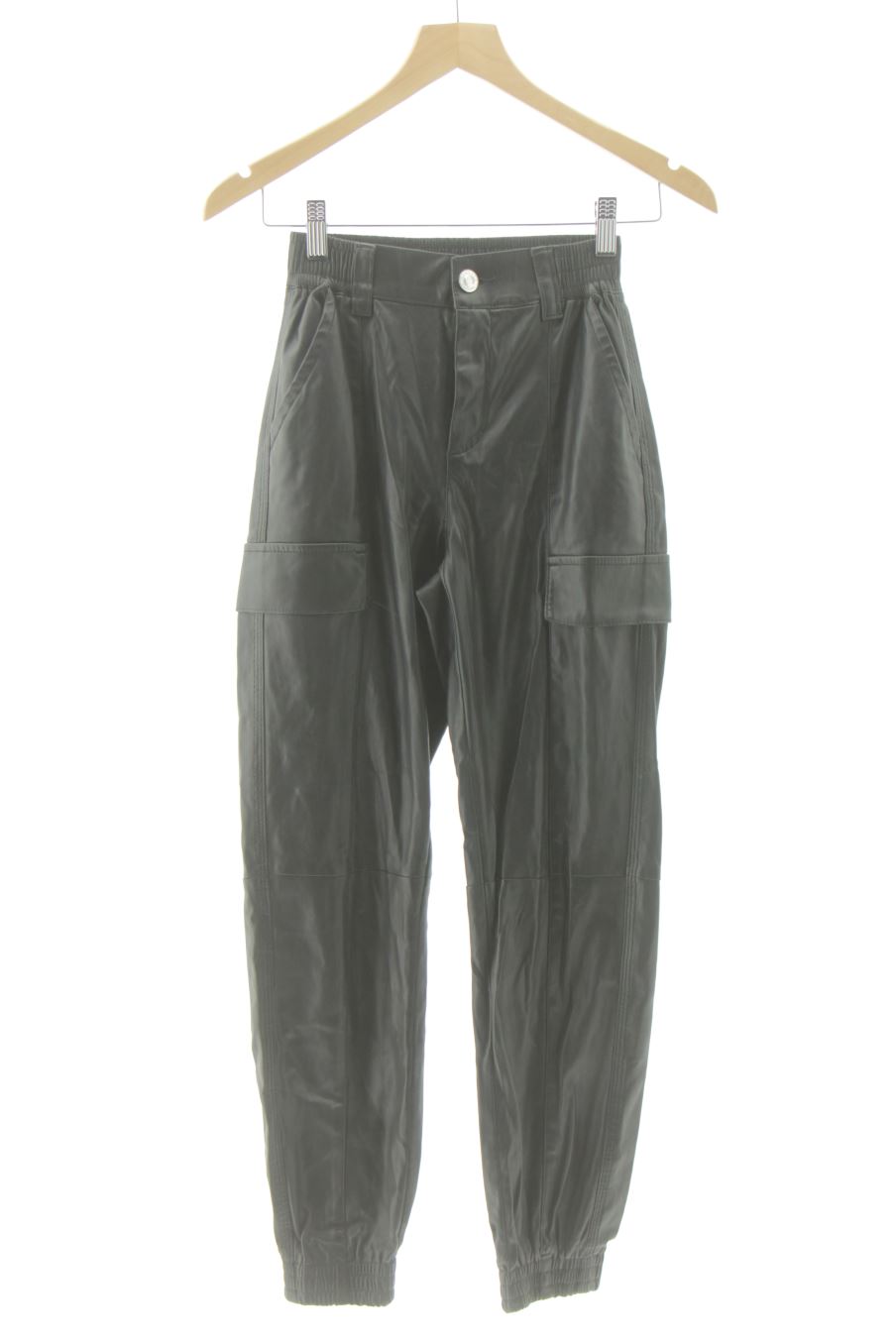 Hose von Bershka Größe XS, Farbe Schwarz, aus Synthetisch für