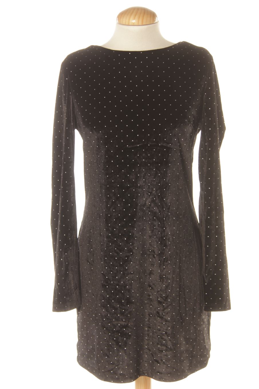 Vestido casual de PERCENTIL de la talla M, de color negro de terciopelo