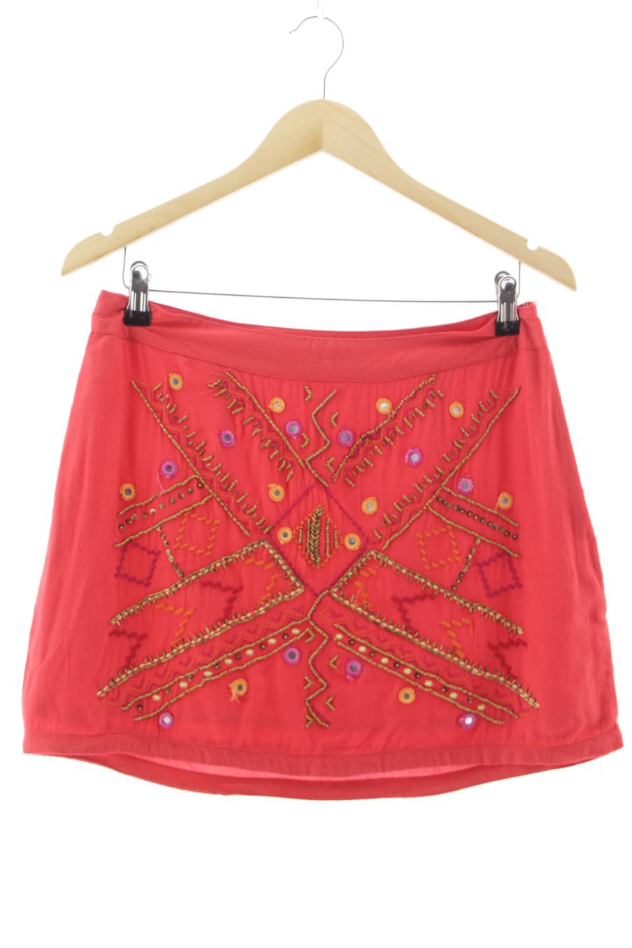 Falda de Stradivarius de la talla L, de color rojo