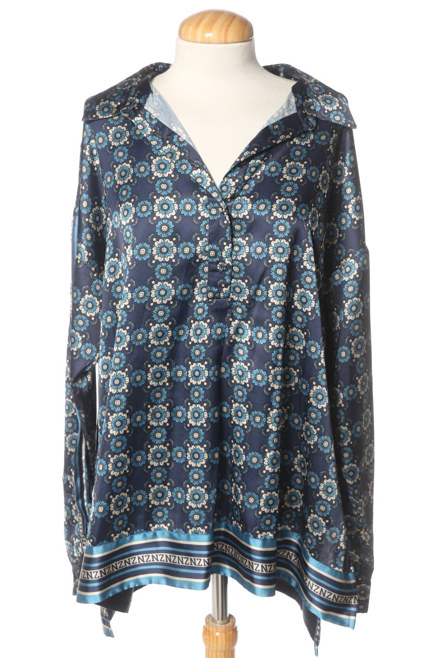 Blusa a maniche lunghe de Niza de la talla XL, de color stampato
