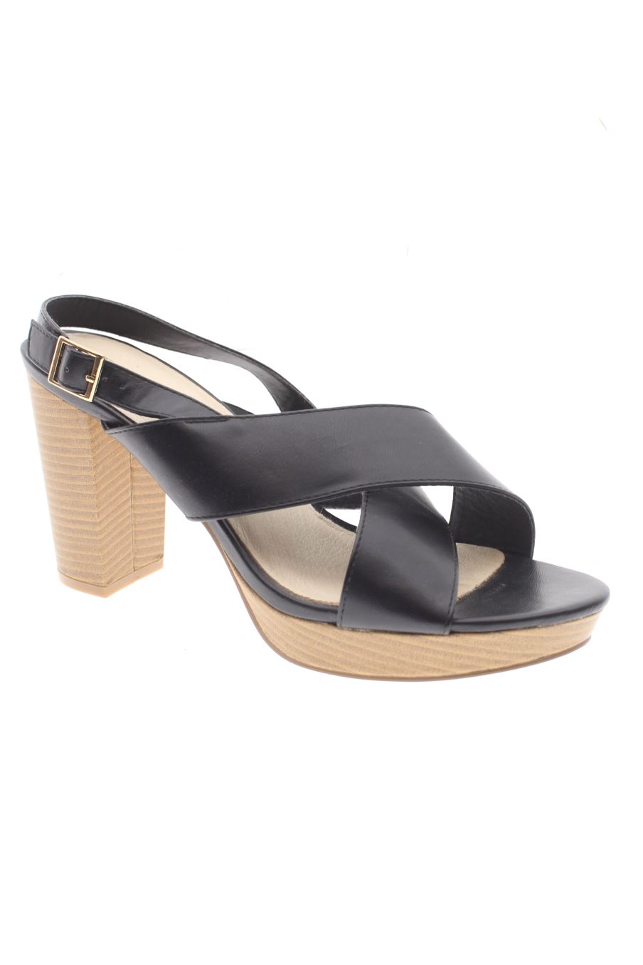 Sandalias tacon de Taillissime de la talla 41, de color negro de
