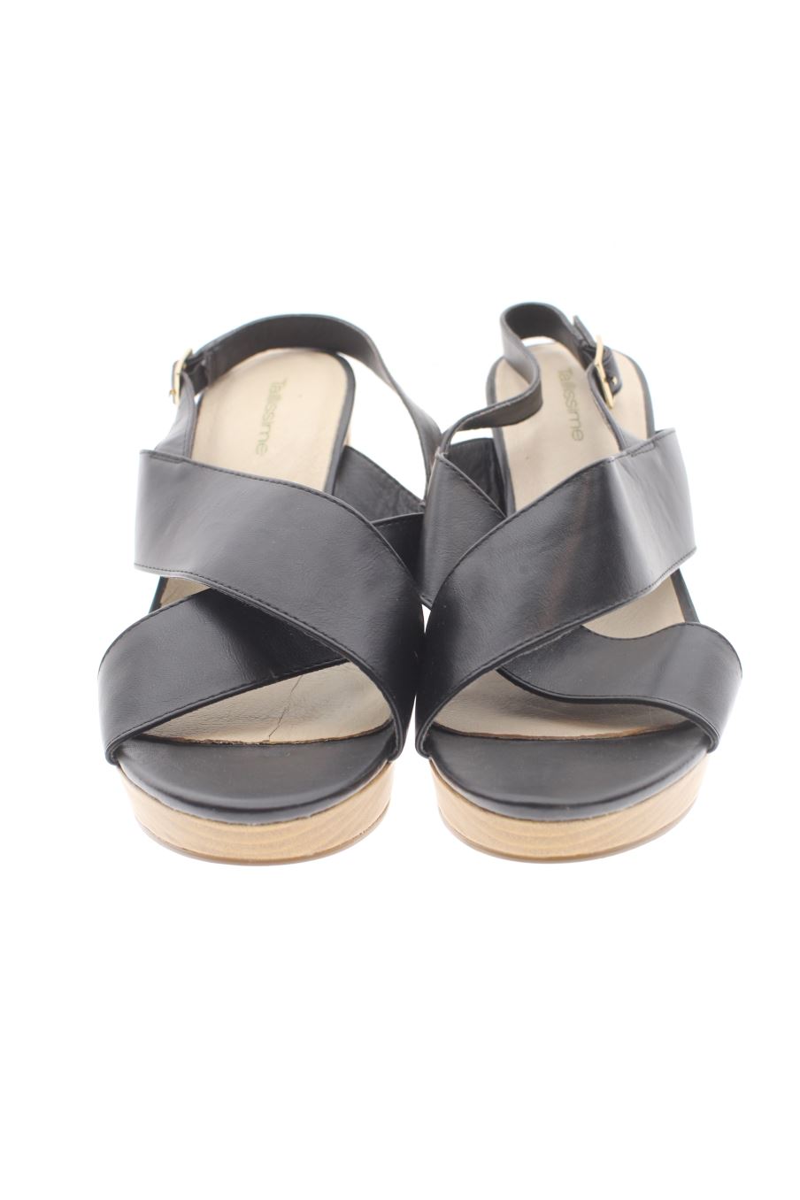 Sandalias tacon de Taillissime de la talla 41, de color negro de