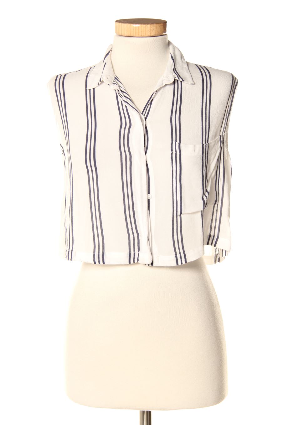 Camisa sin mangas de Bershka de la talla XS, de color rayas