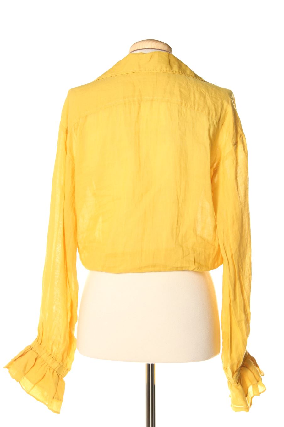 Chemise Zara de la taille XS, de couleur moutarde