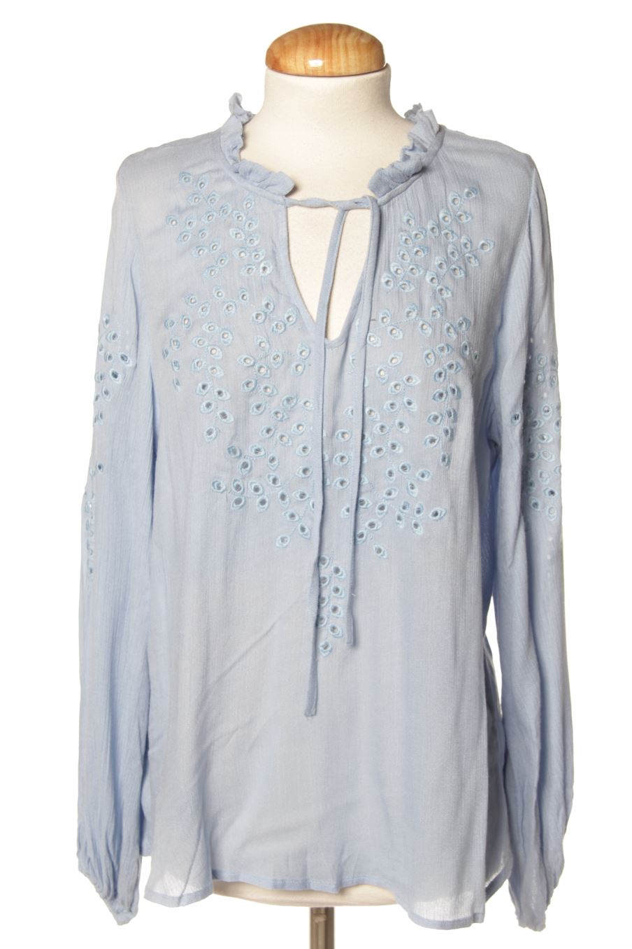Blouse à manches longues Springfield de la taille 38, de couleur bleu
