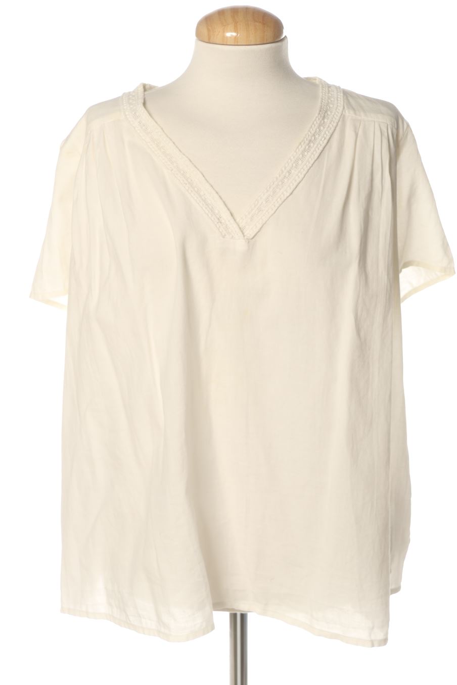 Blouse à manches courtes Des Petits Hauts de la taille S, de couleur blanc