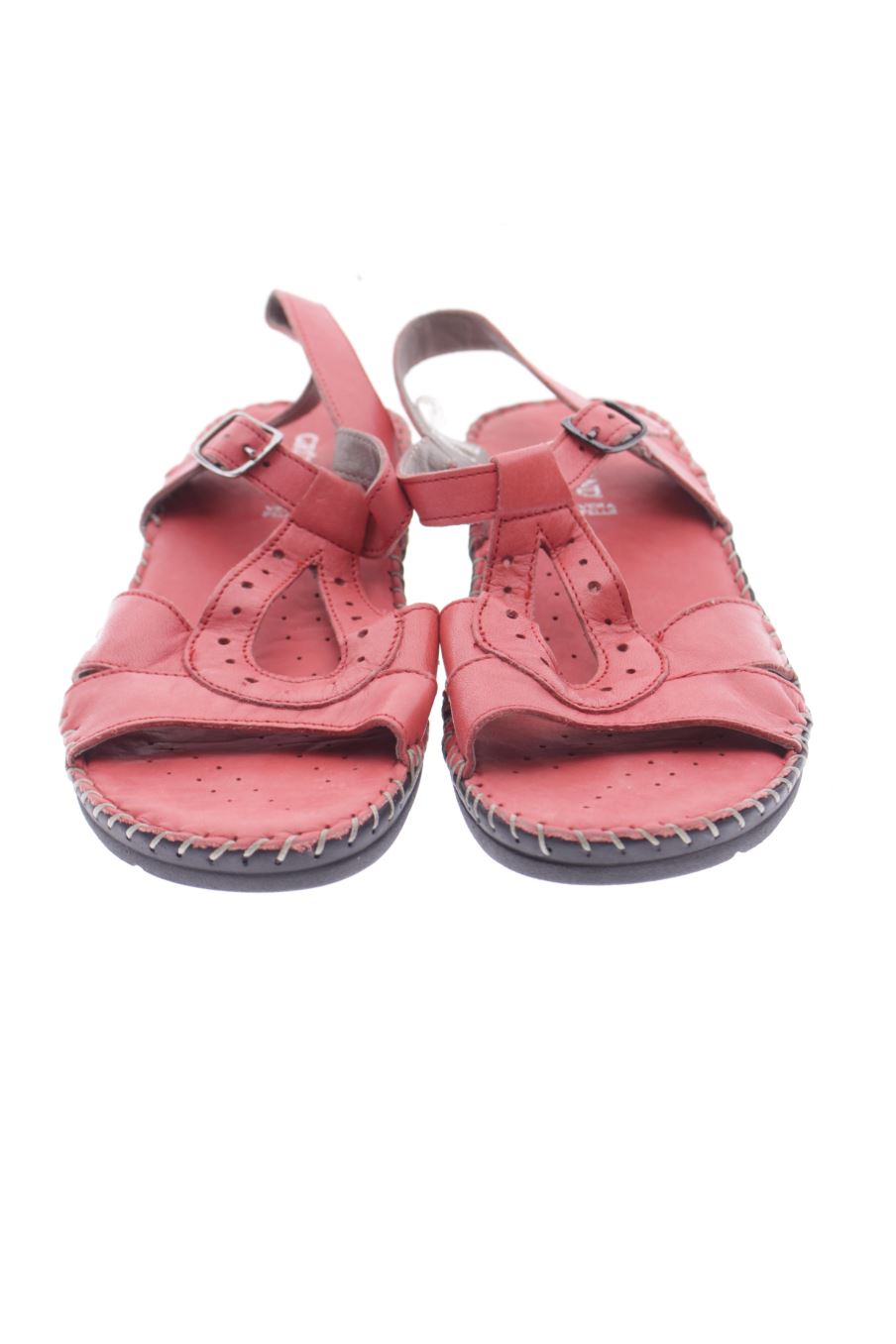 Sandalias planas de Vera Pelle de la talla 37, de color rosa de