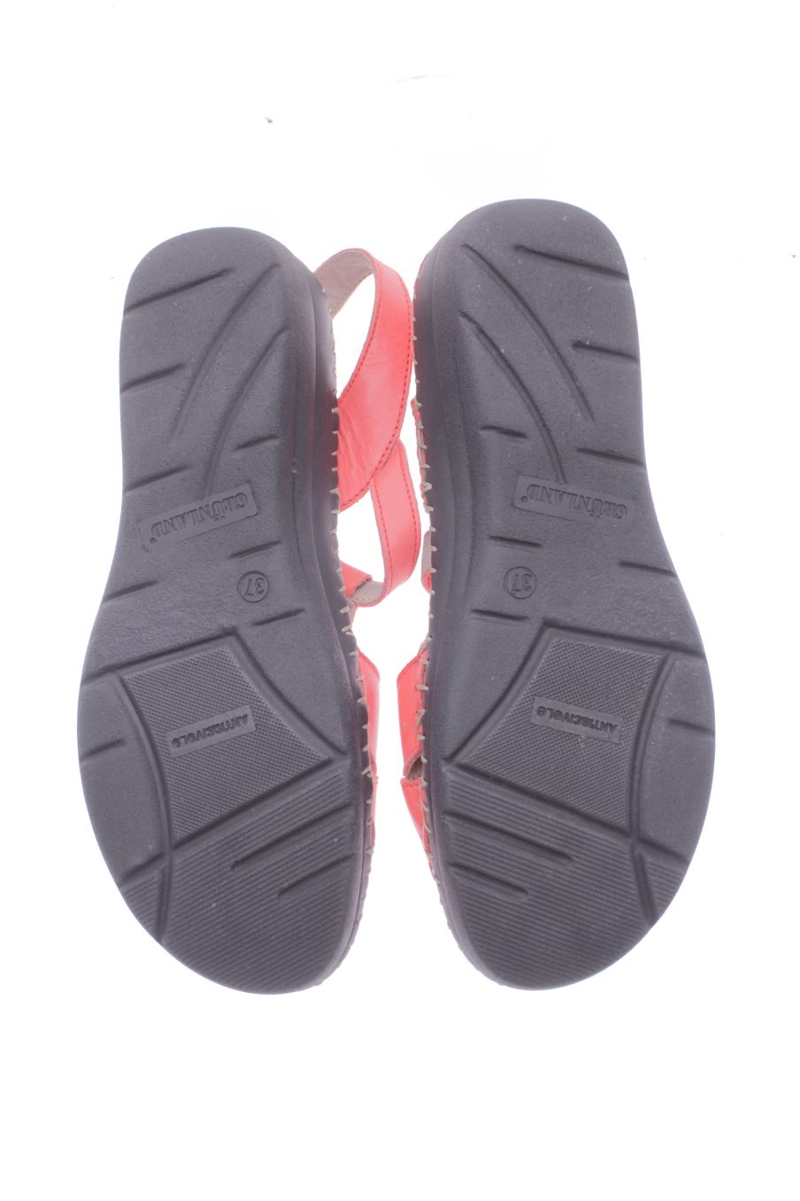 Sandalias planas de Vera Pelle de la talla 37, de color rosa de