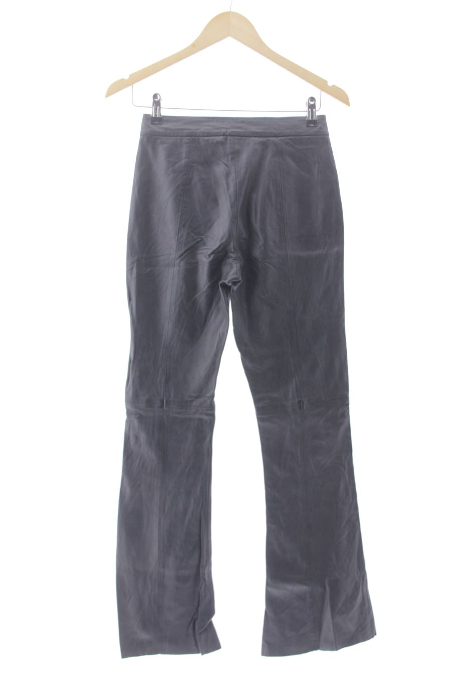 Pantalon Maje de la taille XS, de couleur noir de cuir et daim