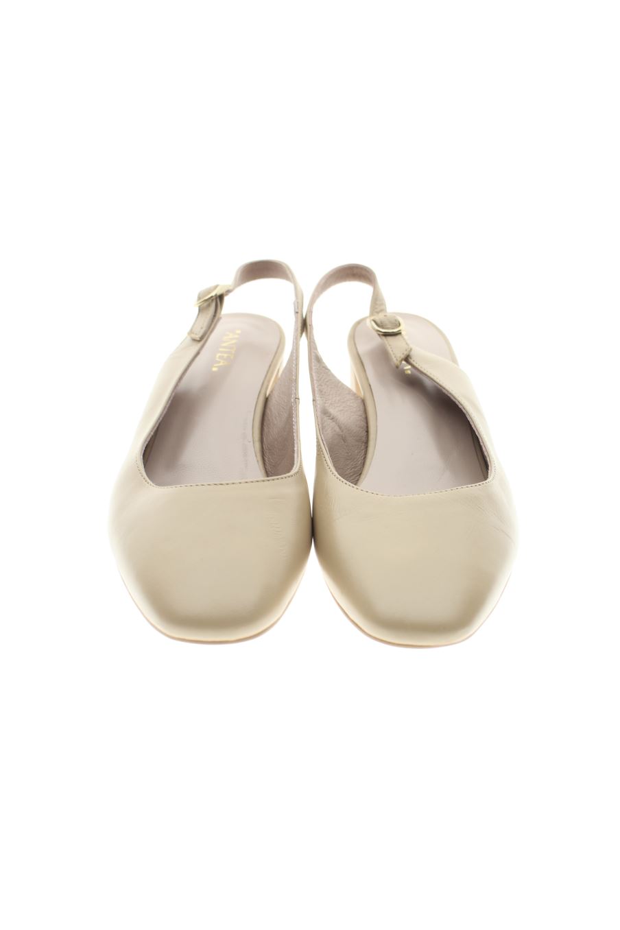 Sandalias tacon de Antea de la talla 37, de color beige de