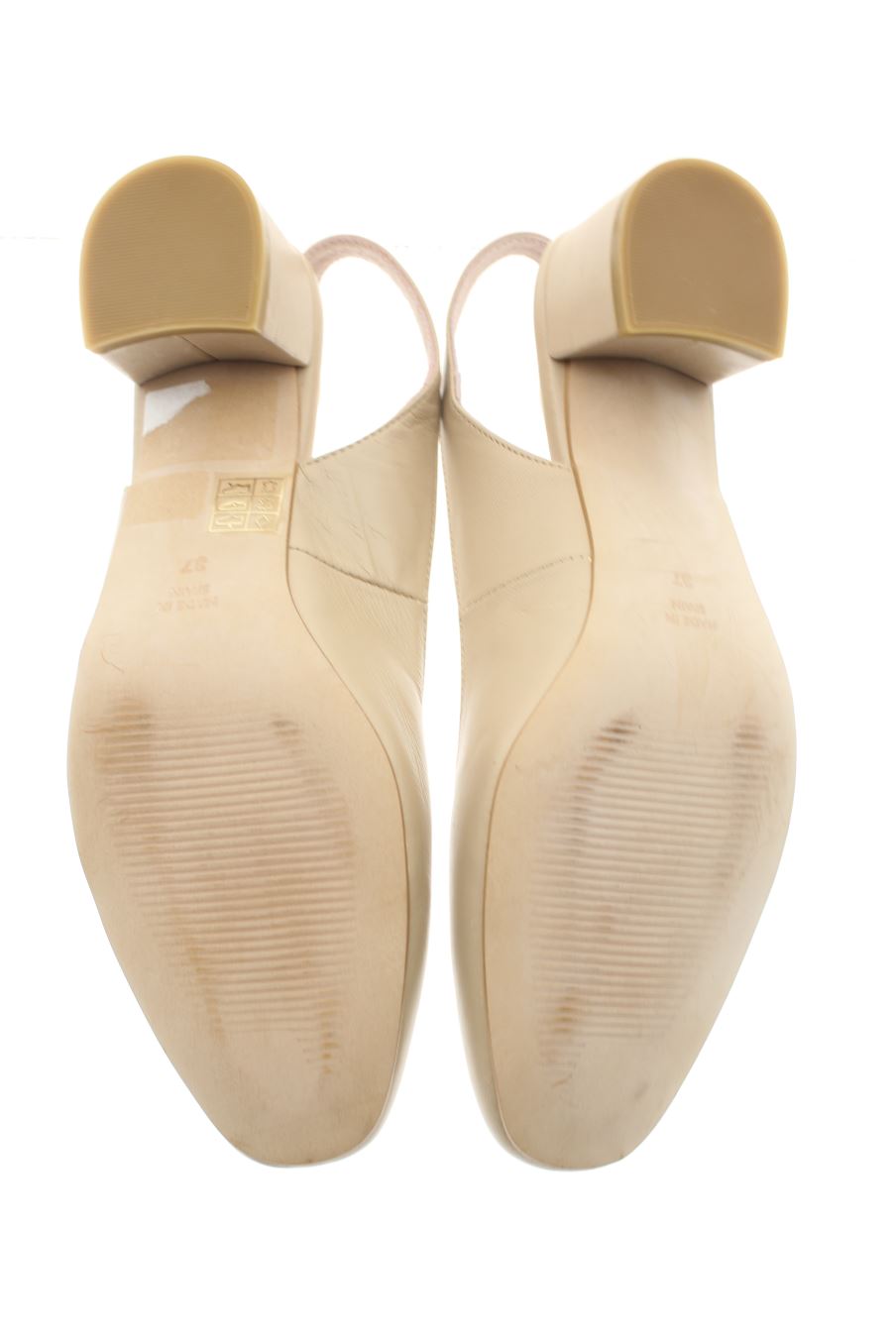 Sandalias tacon de Antea de la talla 37, de color beige de