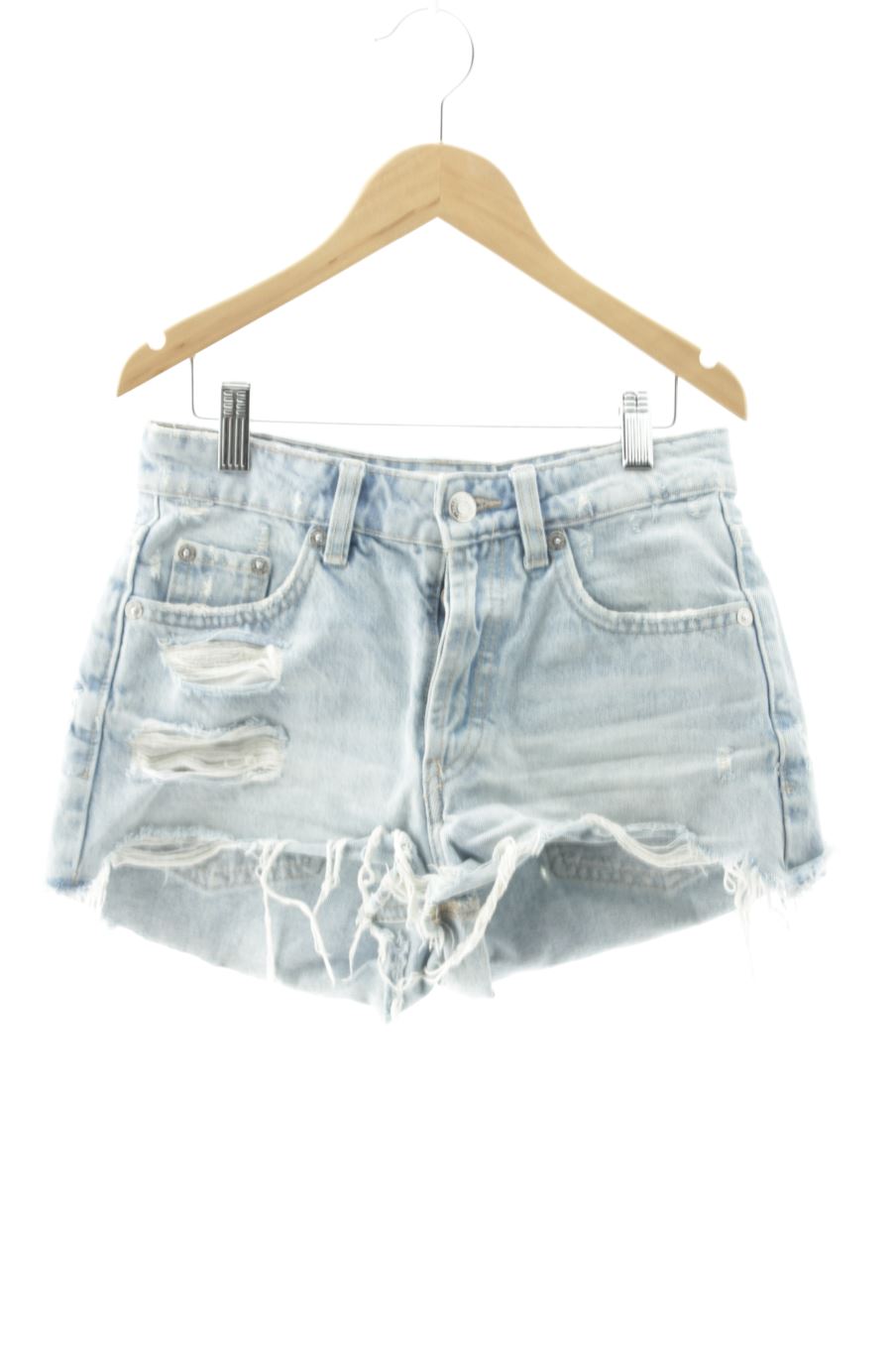 Shorts Zara de la taille 32, de couleur bleu de denim