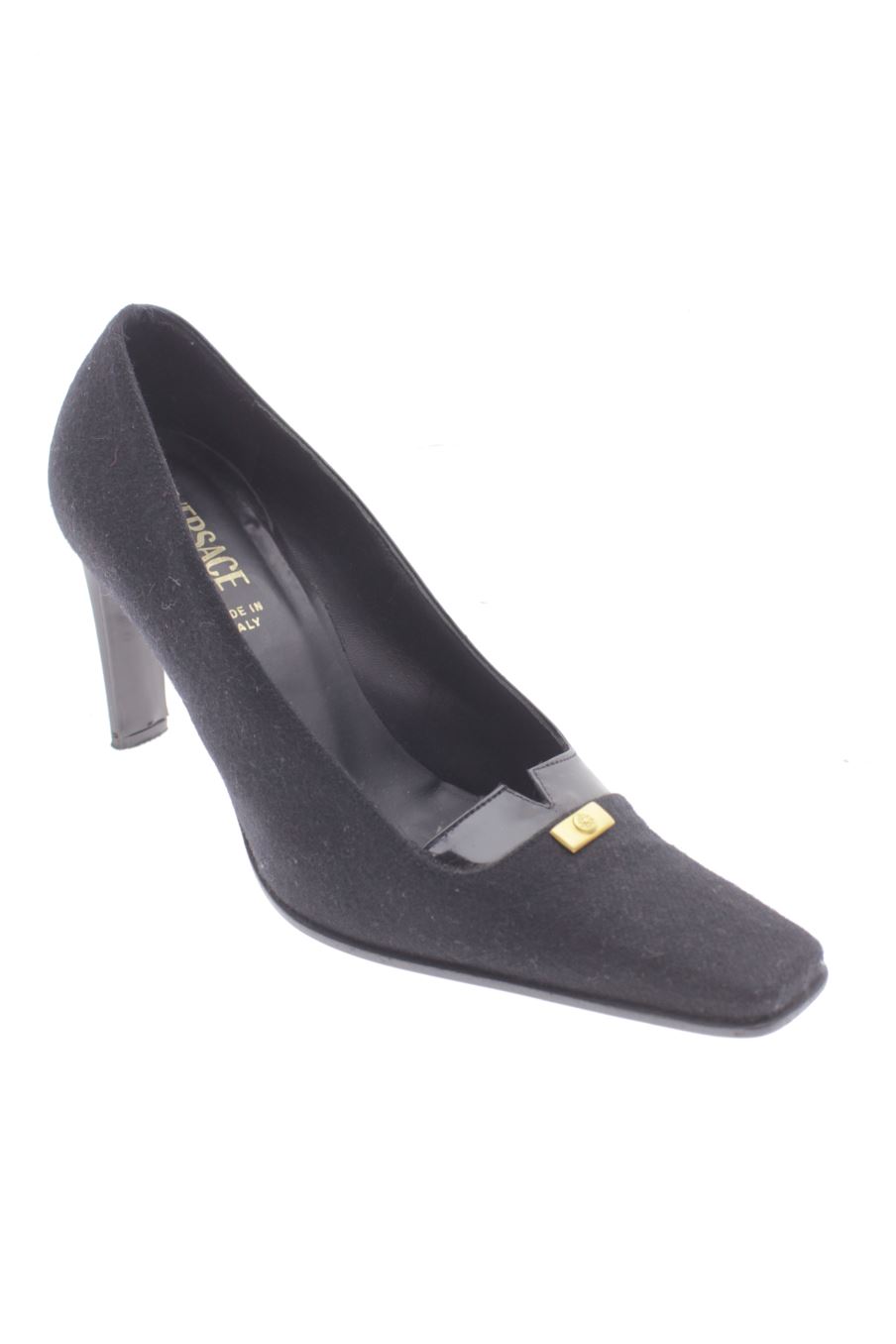 Zapatos de tacon de Versace de la talla 37, de color negro de