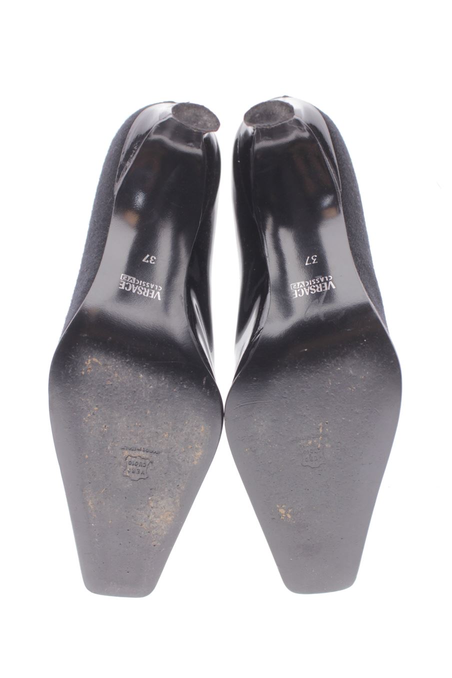 Zapatos de tacon de Versace de la talla 37, de color negro de