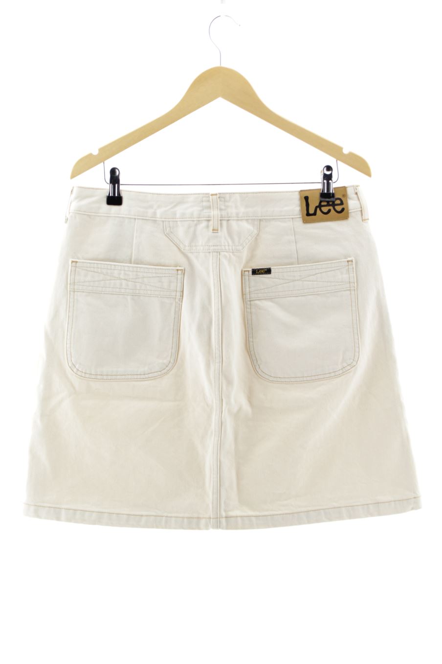 Aufwändiger Rock von Lee Größe 42, Farbe Beige, aus Jeanskleidung für