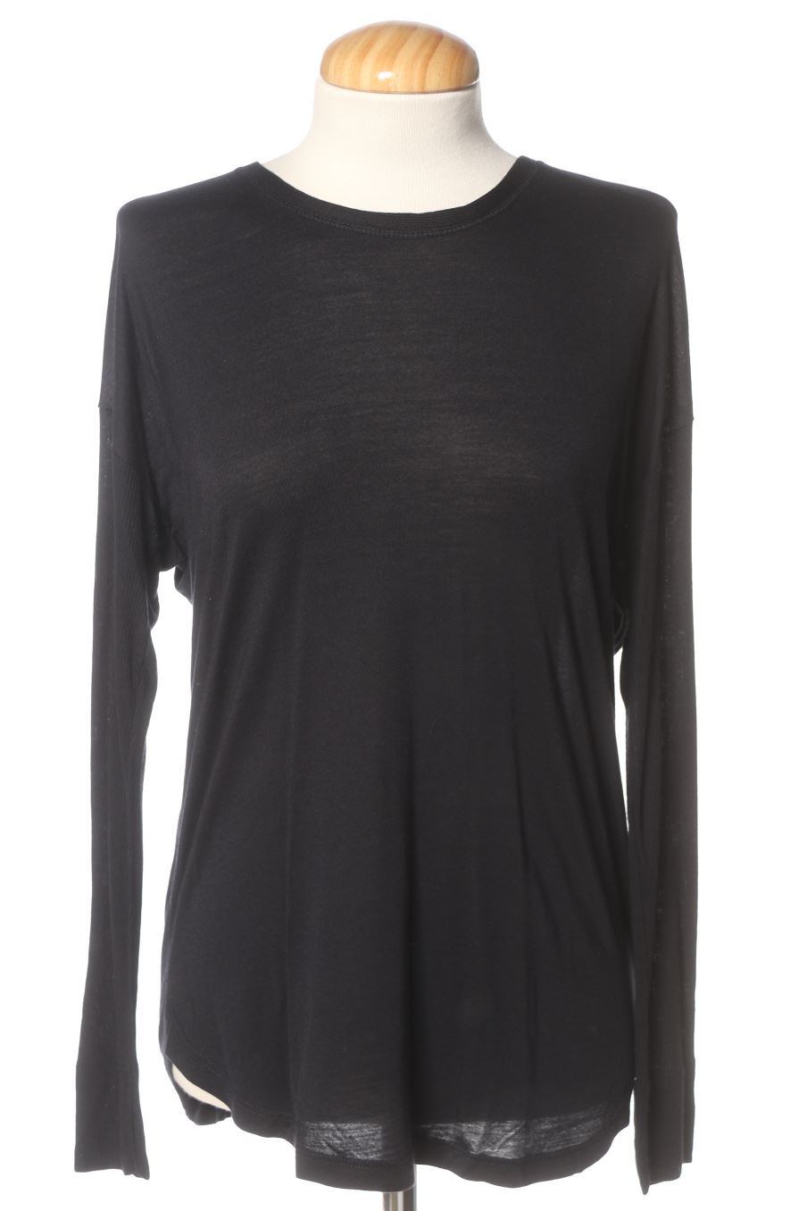 T-shirt à manches longues Massimo Dutti de la taille XS, de couleur noir