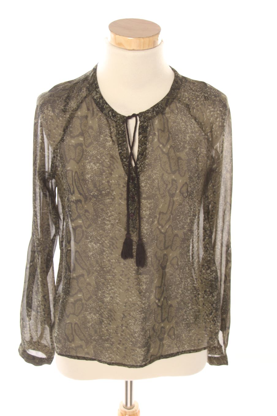 Blouse à manches longues Le temps des cerises de la taille XS, de couleur vert